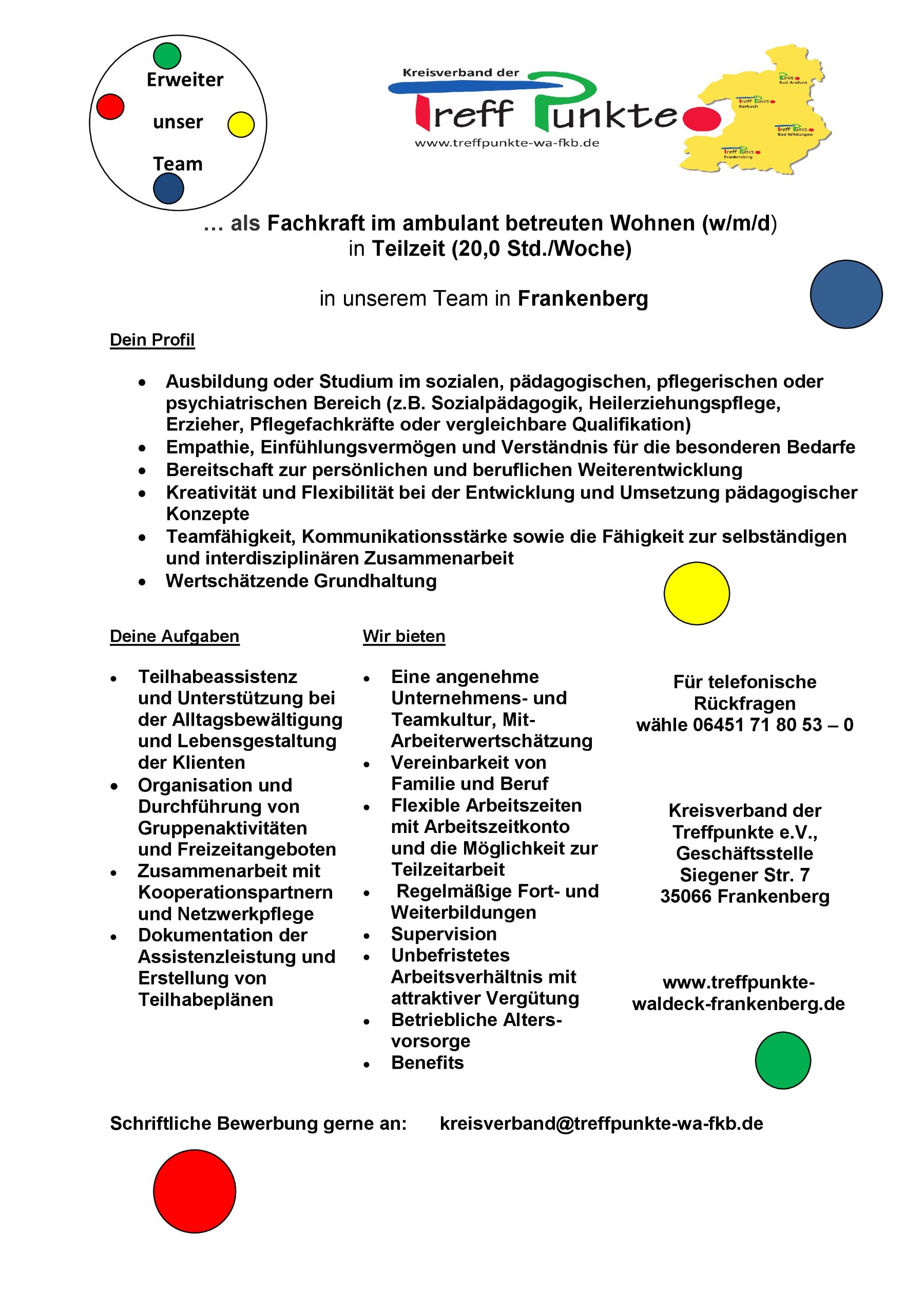 Stellenausschreibung BeWo FKB 11.25 1